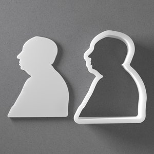 Alfred Hitchcock Ausstechform - Von Mini bis Groß - Kino Polymer Clay Schmuck und Ohrring Ausstecher Werkzeug - Gespiegeltes Paar Set