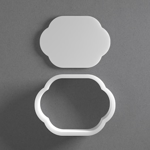 Plaque Cookie Cutter - Von Mini bis Groß - Ornament Rahmen Polymer Clay Schmuck und Ohrring Cutter Werkzeug - Gespiegeltes Paar Set