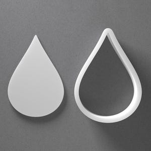 Water Drop Or Teardrop Cookie Cutter & Polymer Clay Earring, Pottery Tool image 1