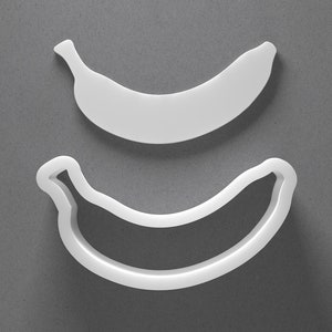 Banana Cookie Cutter - From Mini To Large - Fruit Food Polymer Clay Jewelry And Earring Cutter Tool - Mirrored Pair Set