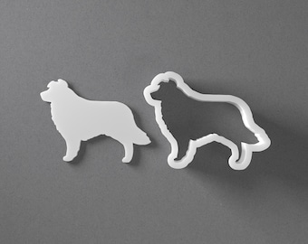 Border Collie Cookie Cutter - From Mini To Large - Dog Breed Polymer Clay Jewelry And Earring Cutter Tool - Mirrored Pair Set