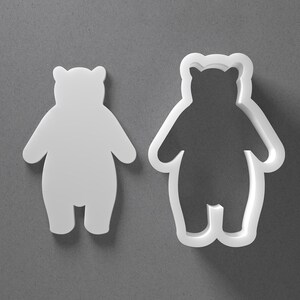 クマのクッキーカッターと動物のポリマークレイイヤリング、陶芸ツール 画像 1