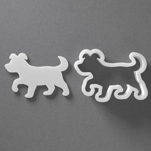 Puppy Cookie Cutter & Dog Polymer Clay Earring, Pottery Tool image 1