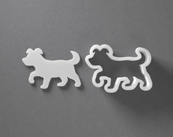 Cortador de galletas con forma de cachorro y pendiente de arcilla polimérica con forma de perro, herramienta de cerámica