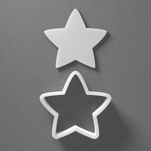 Chubby Star Cookie Cutter - From Mini To Large - Five Pointed Polymer Clay Jewelry And Earring Cutter Tool - Mirrored Pair Set