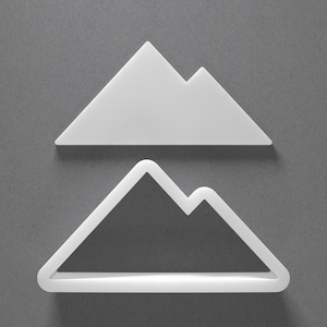 Mountain Peak Cookie Cutter & Polymer Clay Earring, Pottery Tool