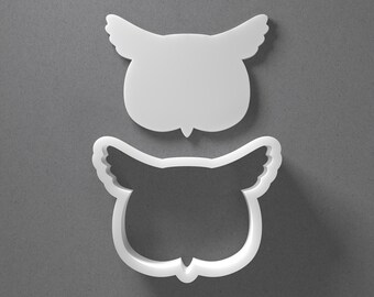 Owl Head Cookie Cutter & Bird Face Animal Polymer Clay Earring, Pottery Tool