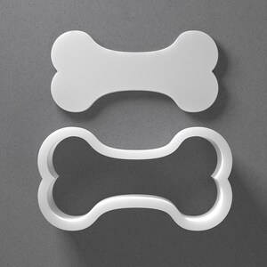 Dog Bone Cookie Cutter & Polymer Clay Earring, Pottery Tool image 1