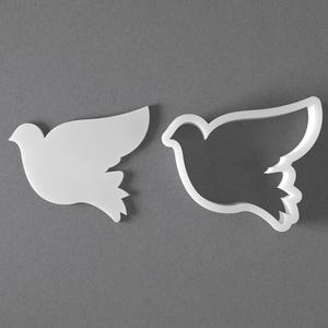Flying Dove Bird Cookie Cutter & Wedding Animal Polymer Clay Earring, Pottery Tool