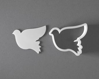 Cortador de galletas de paloma voladora y pendiente de arcilla polimérica con forma de animal de boda, herramienta de cerámica