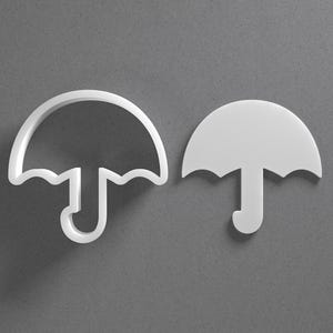 Tagliabiscotti a forma di ombrello e orecchino in pasta polimerica a forma di pioggia, strumento per ceramica