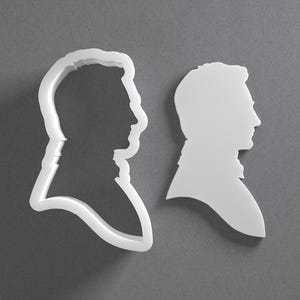 Mr Darcy Jane Austen Cookie Cutter & Polymer Clay Earring, Pottery Tool image 1