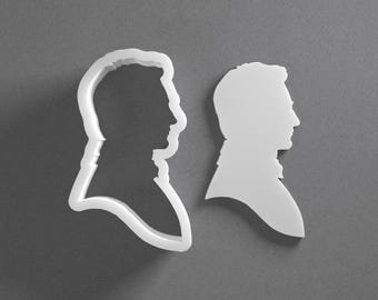 Mr Darcy Jane Austen Cookie Cutter & Polymer Clay Earring, Pottery Tool