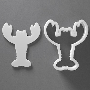 Lobster Cookie Cutter - From Mini To Large - Polymer Clay Jewelry And Earring Cutter Tool - Mirrored Pair Set