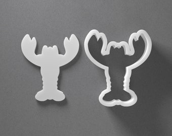 Lobster Cookie Cutter - From Mini To Large - Polymer Clay Jewelry And Earring Cutter Tool - Mirrored Pair Set