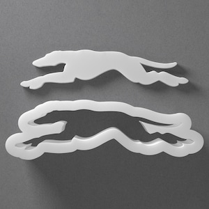 Running Whippet Cookie Cutter & Dog Breed Polymer Clay Earring, Pottery Tool