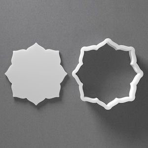Mandala Lotus Flower Petal Cookie Cutter - From Mini To Large - Polymer Clay Jewelry And Earring Cutter Tool - Mirrored Pair Set