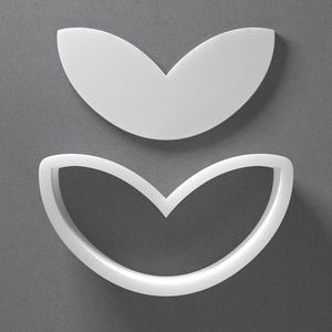 Flower Leaf Cookie Cutter & Blossom Petal Polymer Clay Earring, Pottery Tool image 1