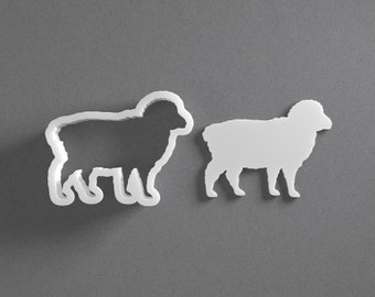 Sheep Cookie Cutter - From Mini To Large - Farm Animal Lamb Polymer Clay Jewelry And Earring Cutter Tool - Mirrored Pair Set