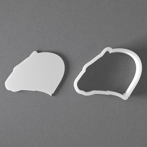 Eisbär-Kopf-Ausstechform - Von Mini bis Groß - Tiergesicht-Polymer-Ton-Schmuck- und Ohrringausstecher - gespiegeltes Paar-Set