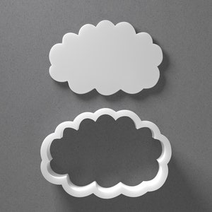 Whimsical Cloud Cookie Cutter - From Mini To Large - Polymer Clay Jewelry And Earring Cutter Tool - Mirrored Pair Set