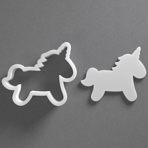 Unicorn Cookie Cutter & Polymer Clay Earring, Pottery Tool image 1