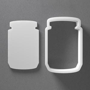 Mason Jar With Lid Cookie Cutter & Canning Polymer Clay Earring, Pottery Tool image 1