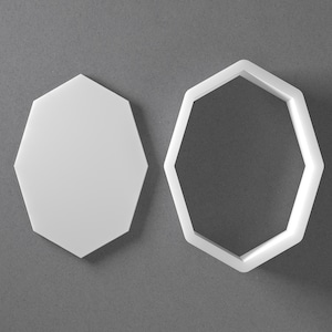 Long Octagon Cookie Cutter & Polygon Gem Jewel Diamond Polymer Clay Earring, Pottery Tool