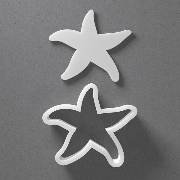 Starfish Cookie Cutter - From Mini To Large - Star Fish Sea Seastar Polymer Clay Jewelry And Earring Cutter Tool - Mirrored Pair Set