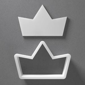 Crown Birthday Party Cookie Cutter & Paper Boat Polymer Clay Earring, Pottery Tool image 1