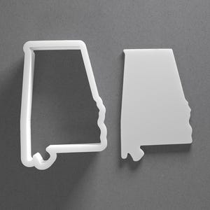 Alabama State Cookie Cutter & USA Polymer Clay Ohrring, Keramik Werkzeug Bild 1