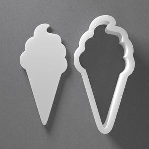 アイスクリームコーンクッキーカッター＆アイスクリームポリマークレイイヤリング、陶芸ツール 画像 1