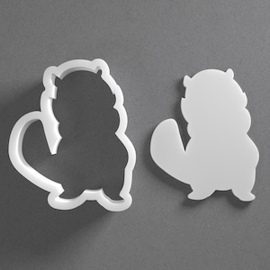 Beaver Cookie Cutter & Stylized Cartoon Animal Polymer Clay Earring, Pottery Tool image 1