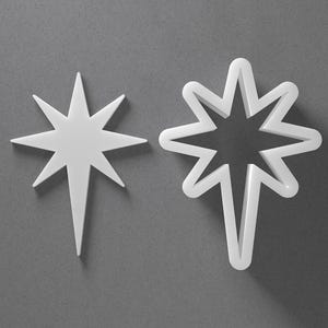 Betlehem Star Christmas Cookie Cutter & Polymer Clay Earring, Pottery Tool