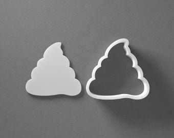 Poop Emoji Cookie Cutter & Polymer Clay Earring, Pottery Tool