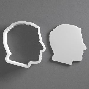 Emmanuel Macron Cookie Cutter & President France Polymer Clay Earring, Pottery Tool image 1