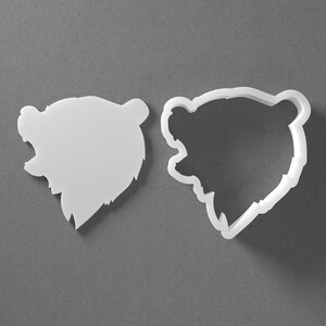 Bear Head Face Cookie Cutter & Animal Polymer Clay Earring, Pottery Tool image 1
