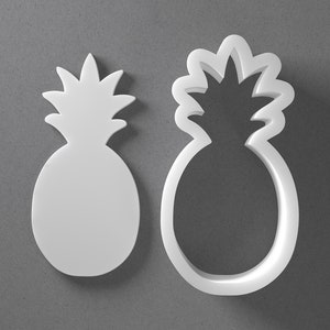 Pineapple Cookie Cutter - From Mini To Large - Pine Apple Polymer Clay Jewelry And Earring Cutter Tool - Mirrored Pair Set