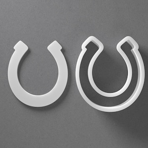 Horseshoe Cookie Cutter - From Mini To Large - Horse Shoe Polymer Clay Jewelry And Earring Cutter Tool - Mirrored Pair Set