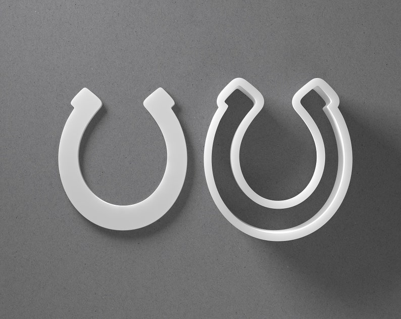 Horseshoe Cookie Cutter From Mini To Large Horse Shoe Polymer Clay Jewelry And Earring Cutter Tool Mirrored Pair Set image 1