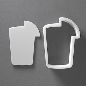 Cocktail Glass Cookie Cutter & Lemonade Lemon Wedge Polymer Clay Earring, Pottery Tool image 1