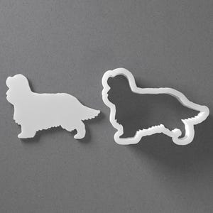 Cavalier King Charles Spaniel Cookie Cutter & Dog Polymer Clay Earring, Pottery Tool image 1