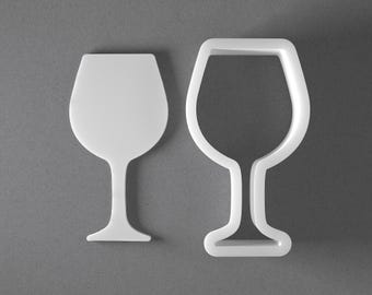Cortador de galletas para copas de vino y pendientes de arcilla polimérica para bodas, herramienta de cerámica