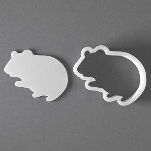 Hamster Cookie Cutter & Animal Polymer Clay Earring, Pottery Tool image 1