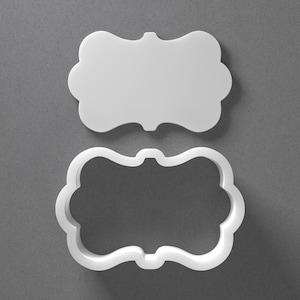 Verzierte Plaque-Ausstechform - Von Mini bis Groß - Ornamentrahmen-Polymer-Ton-Schmuck- und Ohrringausstecher - Gespiegeltes Paar-Set
