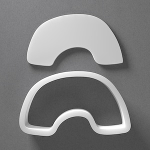 Whimsical Arch Cookie Cutter & Irregular Quirky Polymer Clay Earring, Pottery Tool image 1