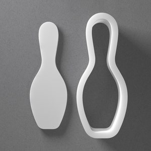 Emporte-pièce en forme de épingle de bowling - De la plus petite à la plus grande - Coupe-bijoux et boucles d'oreilles en pâte polymère - Ensemble miroir