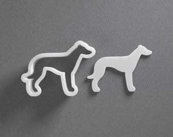 Greyhound Cookie Cutter - From Mini To Large - Dog Breed Polymer Clay Jewelry And Earring Cutter Tool - Mirrored Pair Set