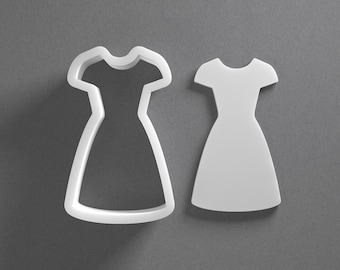 Dress Cookie Cutter - From Mini To Large - Wedding Polymer Clay Jewelry And Earring Cutter Tool - Mirrored Pair Set