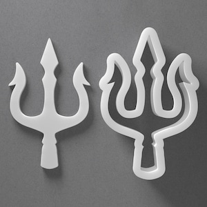 Dreizack Cookie Cutter & Polymer Clay Ohrring, Keramik-Werkzeug